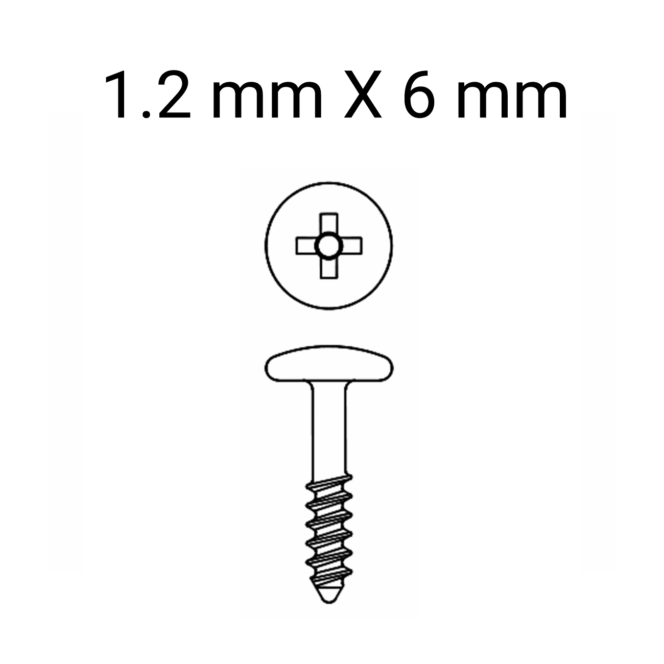 MINCRO TENTING SCREW 1.2MM X 6MM