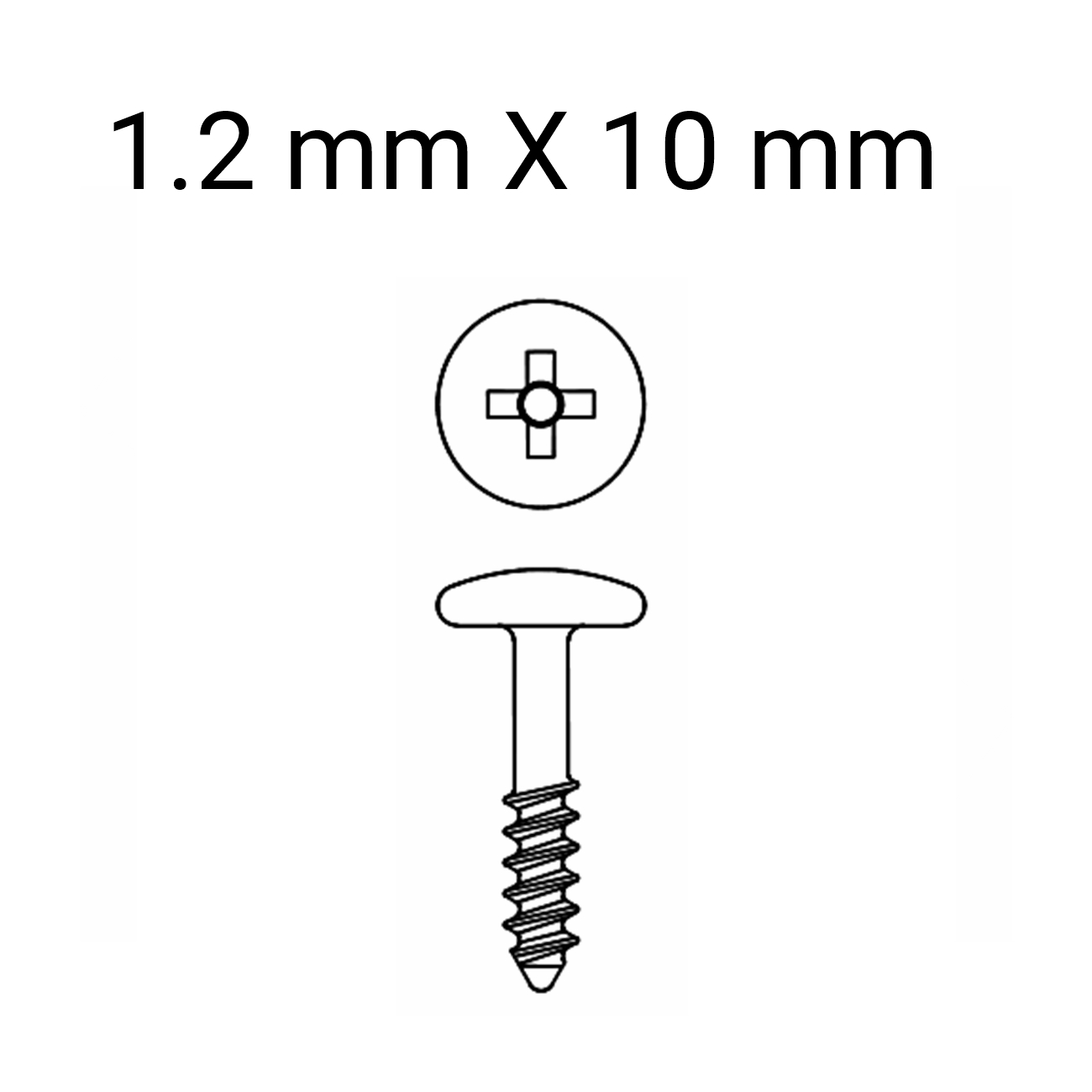 MINCRO TENTING SCREW 1.2MM X 10MM