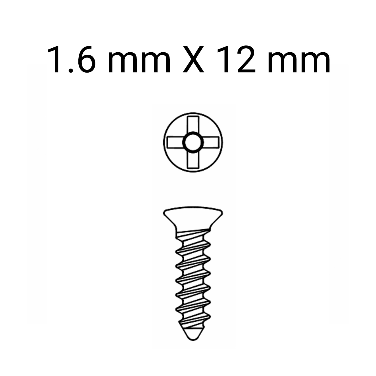 MINCRO SCREW 1.6MM X12MM