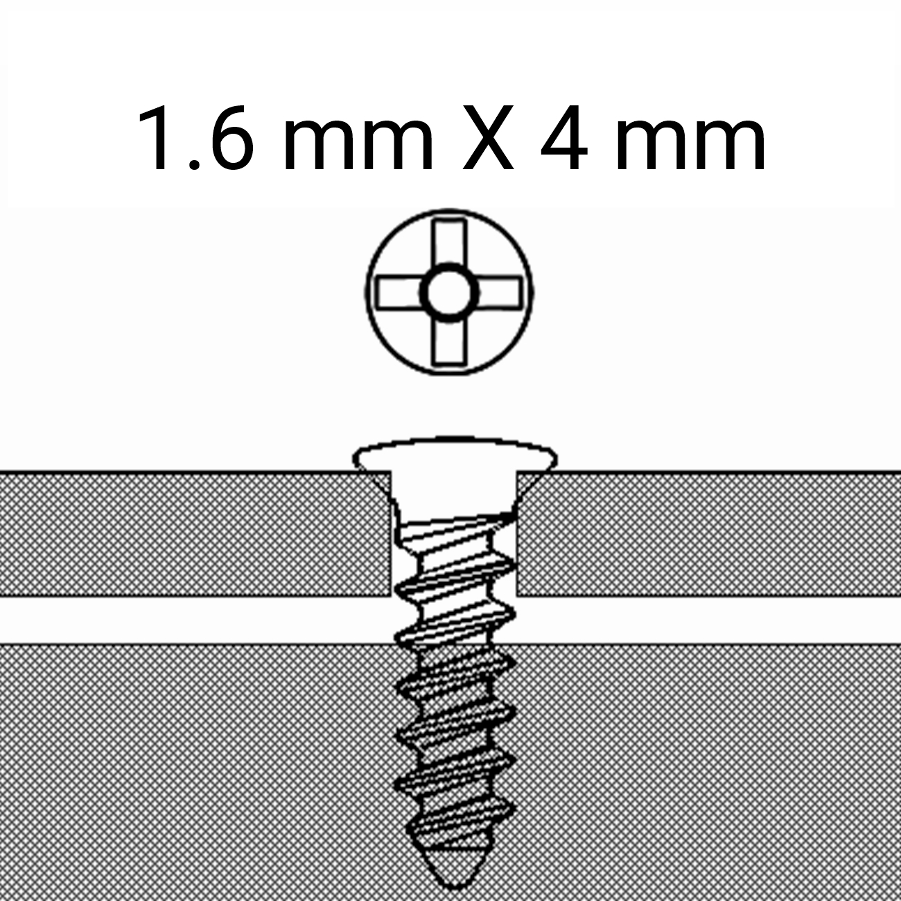 MINCRO 1.6MM X 4MM AUTO DRIVE SCREW